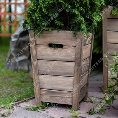 Деревянный ящик/кашпо для растений для улицы и дома 60х60х60 см.  (палисандр) - купить с доставкой по выгодным ценам в интернет-магазине OZON  (747996522)