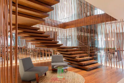 Фото-подборка деревянных лестниц в современном стиле