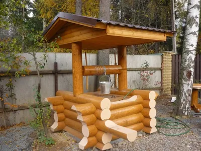 Деревянный домик для колодца купить от производителя Леда