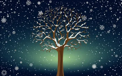 Фото дерева в снегу - Загружайте формат webp