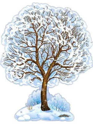 Идиллическое дерево в снегу - Картинка для вдохновения