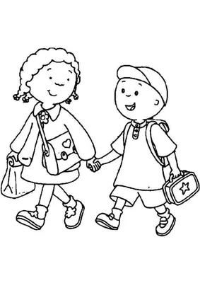 Счастливые Маленькие Дети Идут Вместе Школу Векторное изображение  ©PantherMediaSeller 505647236