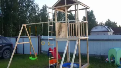Детская площадка на даче своими руками / Outdoor playground for kids -  YouTube