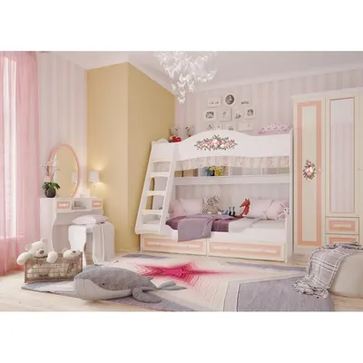 Шкаф для детской Алиса-2 Белый Бриллиант/Ясень Анкор Белый/Розовый купить  недорого | Мебель54 в Новосибирске