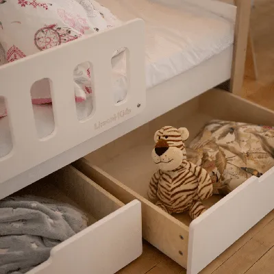 Детская модульная мебель | Мебель Сканди для детей и подростков - Кровать  Сказка с высокими бортиками