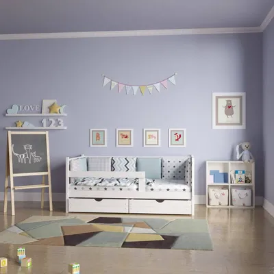 Детская модульная мебель | Двухъярусная кровать Домик Сказка - Бортик-ограничитель  Домик Сказка