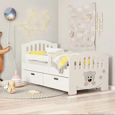 Купить кровать детская Mi-Gusta Renua, 167х35х12, береза, кровать c  бортиками, без ящиков, цены на Мегамаркет | Артикул: 600008275140