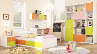 Детская кровать «Домик Индейца» с бортиком и ящиками - купить в Минске в  интернет-магазине Идеал Дом, цена