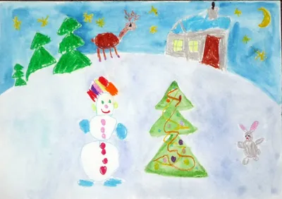Конкурс детских рисунков \"Волшебница зима\"