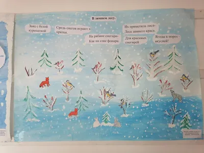 Зимний пейзаж рисунок для детей простой легкий | Расписанные холсты,  Пейзажи, Рисунок цветными карандашами