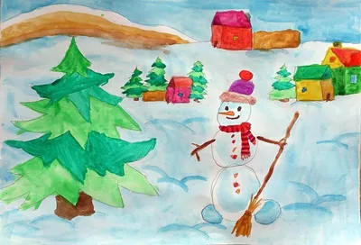 Рисунок зимние забавы №361422 - «Зимняя сказка» (15.12.2022 - 13:21)