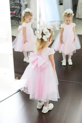 платье для девочки на новый год розовое | Платья с цветами для девочек,  Бальные платья, Платья