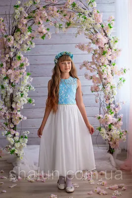 Платье для девочек, платье принцессы, милое романтическое платье из  пушистой пряжи, детский стиль, платье с цветочным узором для appropriate  height 110cm צֶבַע White