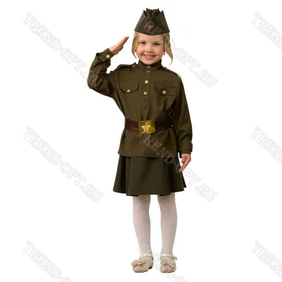 Детский военный костюм для девочки - купить оптом по выгодной цене |  «Тренд-опт»
