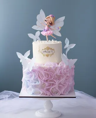 Детский торт для девочки \"Фея бабочек\" – купить за 3 900 ₽ | Кондитерская  студия LU TI SÙ торты на заказ