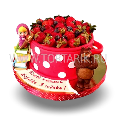 Детский торт с ягодами на заказ по цене от 1050 руб./кг в кондитерской  Wonders в Москве