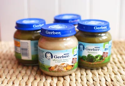 Пюре Gerber спагетти-цыпленок 125г с/б из раздела Детские консервированные  смеси