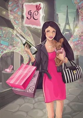 Иллюстрация Про шоппинг, маленьких собачек и другие девчачьи