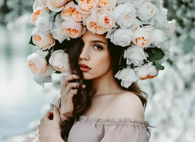 Красивые девушки с цветами. 15 фото | Евгения Белякова | Дзен