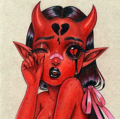 Девушка демон рисунок - 64 фото