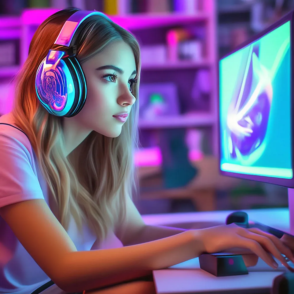 Blonde Gamer Girl