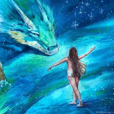 Девушка-дракон и рыцарь любовь» — создано в Шедевруме