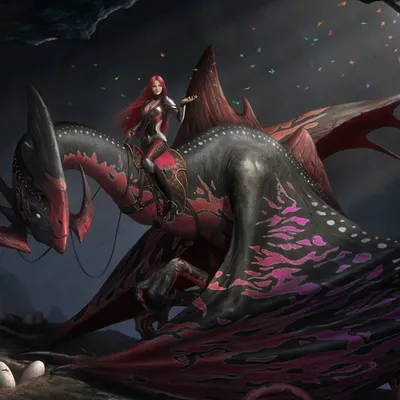 Красный дракон и девушка иллюстрация штока. иллюстрации насчитывающей  приятельство - 50847104