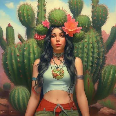 Cactus Girl | Пикабу