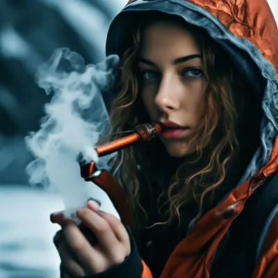 Красивая девушка курит сигарету мода стиль вредыне привычки Stock Photo |  Adobe Stock