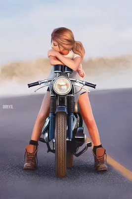 Девушка на мотоцикле | Рыжие девушки, Девушки на мотоциклах, Рыжий