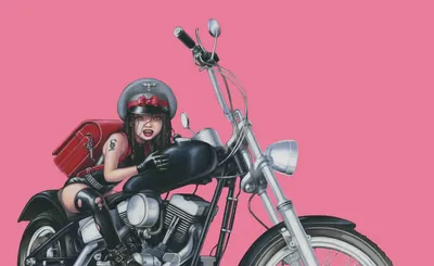 Девушка на байке, Девушка, Мотоцикл, Длинные волосы, Красивая (1080x1920) -  обои для рабочего стола