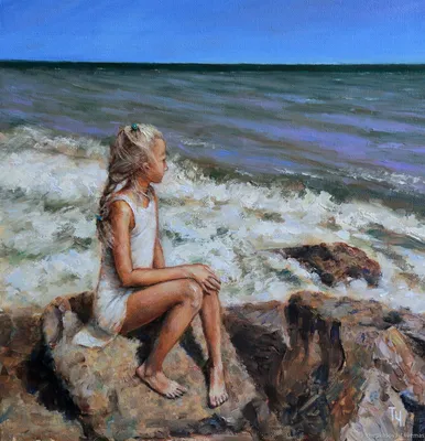 Модульная картина девушка море закат – ART-VEK
