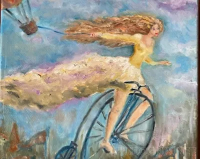 Красивая девушка езда на велосипеде по улице :: Стоковая фотография ::  Pixel-Shot Studio