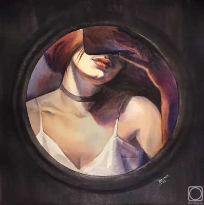 Девушка перед зеркалом» картина Вейнер Наталии (бумага, акварель) — купить  на ArtNow.ru