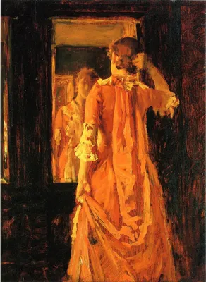Девушка перед зеркалом. Отражение …» — создано в Шедевруме