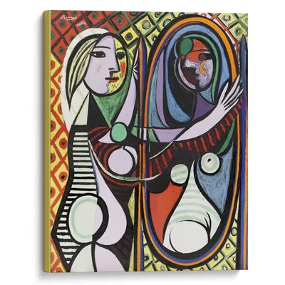 Картина по номерам \"Девушка перед зеркалом\" Пабло Пикассо ALL74 40x50 -  купить с доставкой по выгодным ценам в интернет-магазине OZON (584227650)
