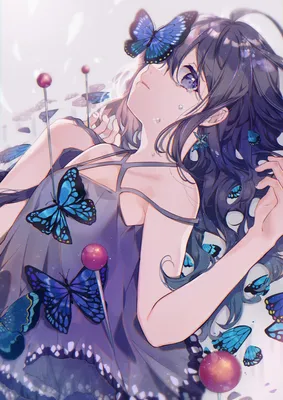 Девушка с бабочками картинки фотографии
