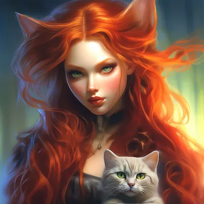 Картина по номерам Девушка кошка, Artissimo, PN2069 - описание, отзывы,  продажа | CultMall