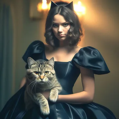 С котом и девушкой - картинки и фото koshka.top