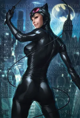 Обои на рабочий стол Женщина кошка / Cat woman сидит на корточках под  дождем с плеткой в руках, Jeff Chapman, обои для рабочего стола, скачать  обои, обои бесплатно