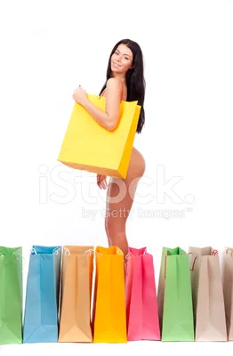 Девушка с покупками картинка фотографии