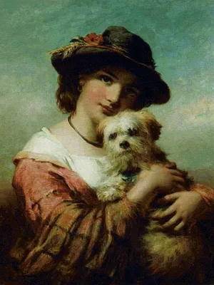 Девушка с собакой | Пикабу