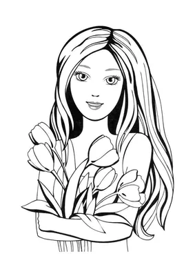 Девушка с тюльпанами стоковое изображение. изображение насчитывающей свеже  - 25871245