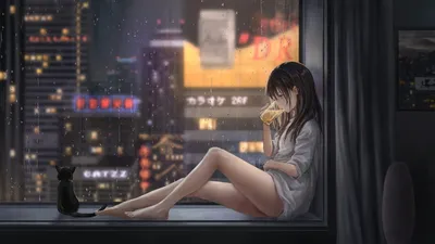 Девушка сидит большим окном 6994 Стоковое Фото - изображение насчитывающей  довольно, тепло: 108138824