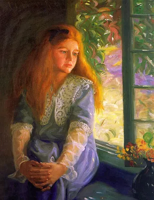 Девушка у окна. Женщина смотрит в окно, фотография,картина, фото
