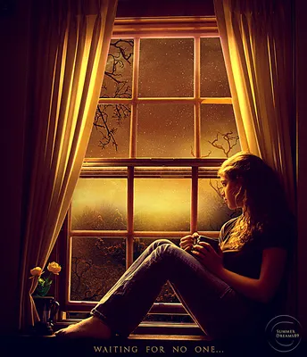 девушка смотрит вне окно стоковое фото. изображение насчитывающей  красивейшее - 17929664