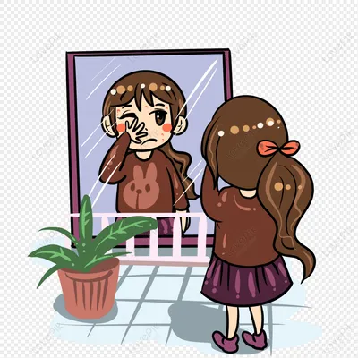 Пятничное моё. Девушка, зеркало и чуть-чуть фотошопа. | Пикабу