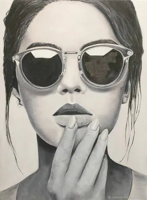 Девушка в очках рисунок - 74 фото