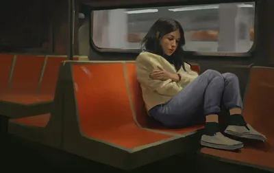 Девушка в поезде картинка фотографии