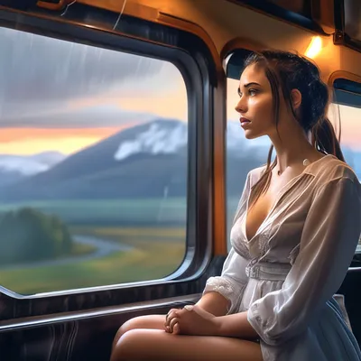 Девушка в поезде, постеры